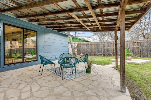 view of patio with fence