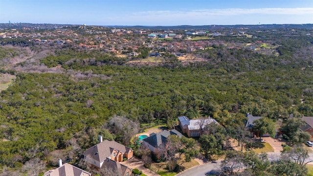 9288 Scenic Bluff Dr, Austin, TX 78733 - aerial view of property's location with a heavily wooded area