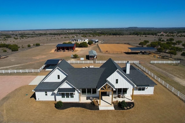 aerial view with a rural view