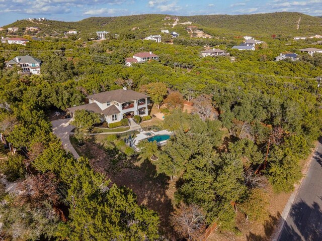 aerial view featuring a mountain view