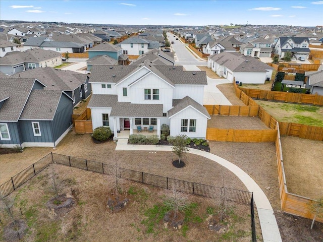 aerial view featuring a residential view