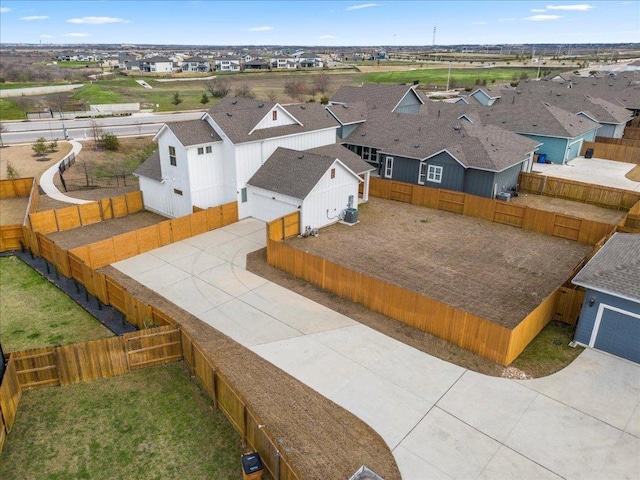 bird's eye view with a residential view