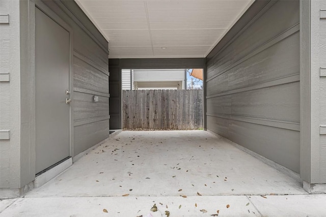 view of patio / terrace with a carport