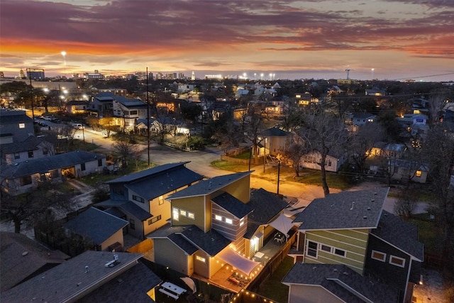 drone / aerial view featuring a residential view