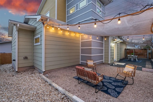 view of patio with fence