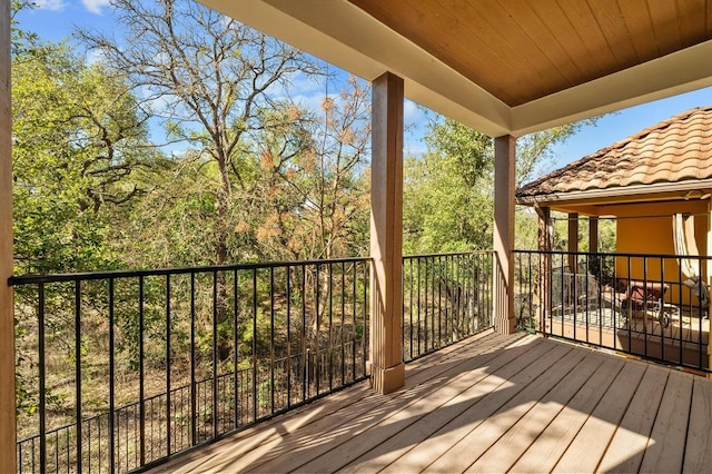 view of wooden terrace