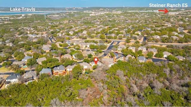 drone / aerial view featuring a residential view