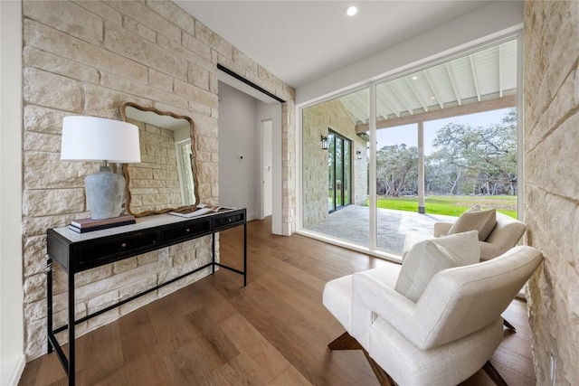 12120 Fitzhugh Pl, Dripping Springs, TX 78620 - living area with wood finished floors and recessed lighting