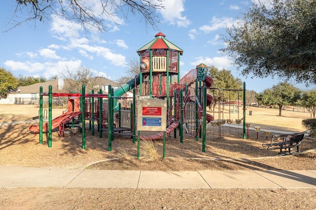 view of community jungle gym