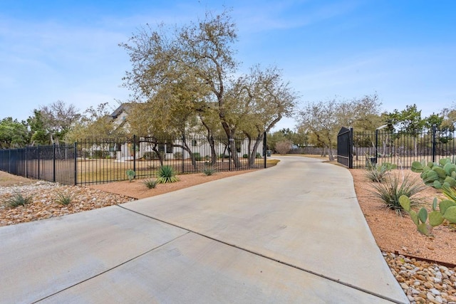 view of road featuring driveway, a gate, and a gated entry