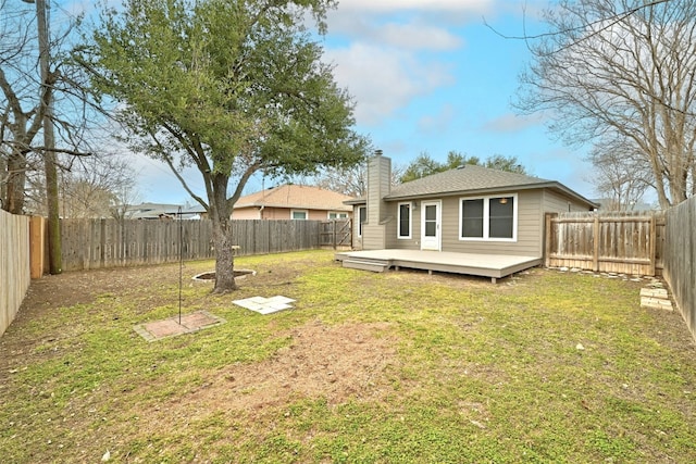 1807 Hollow Tree Blvd, Round Rock, TX 78681 - fenced backyard featuring a deck