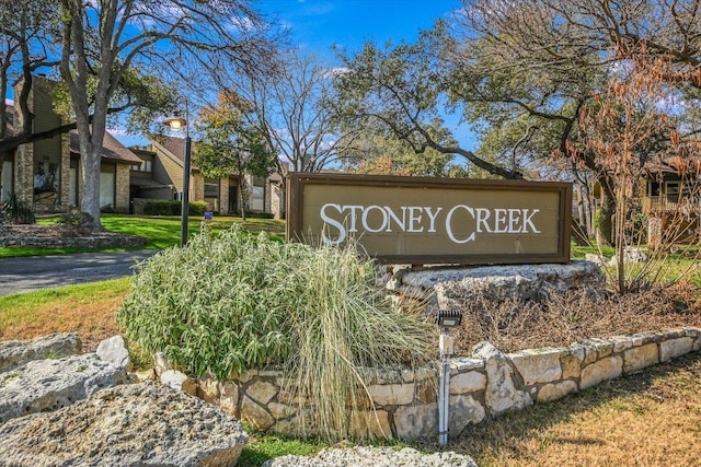 view of community sign