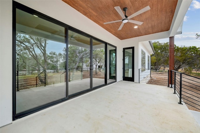 360 Judy Dr, Dripping Springs, TX 78620 - view of patio / terrace with a balcony and ceiling fan