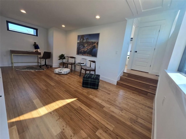 5305 Grover Ave Unit 2, Austin, TX 78756 - sitting room with wood finished floors and recessed lighting