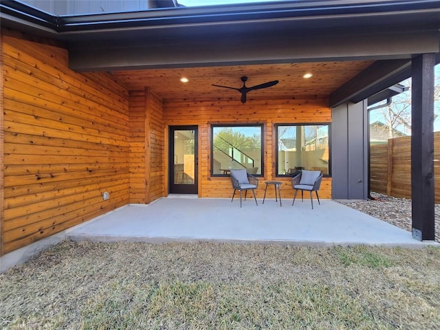 5305 Grover Ave Unit 2, Austin, TX 78756 - view of patio with ceiling fan