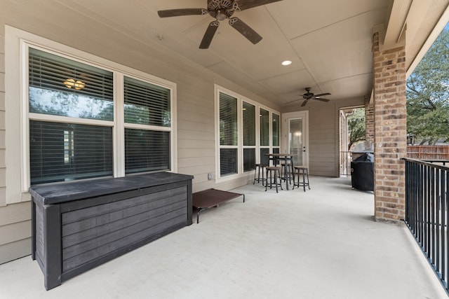 430 Archstone Loop, Belton, TX 76513 - view of patio with ceiling fan, outdoor dining area, and fence