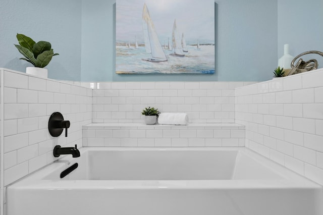 full bath featuring a garden tub