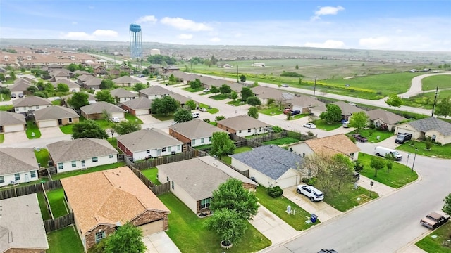 bird's eye view with a residential view