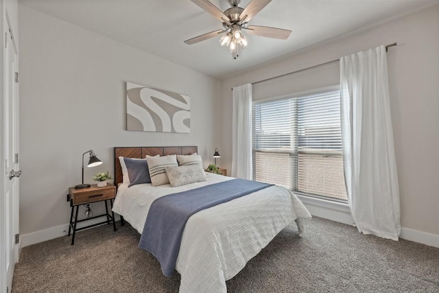 7701 Soapstone Ct, Temple, TX 76502 - carpeted bedroom featuring baseboards and a ceiling fan