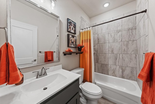 7701 Soapstone Ct, Temple, TX 76502 - bathroom with vanity and shower / bath combination with curtain