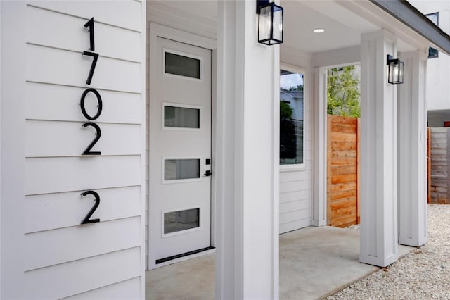 view of doorway to property