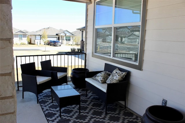 balcony with a residential view