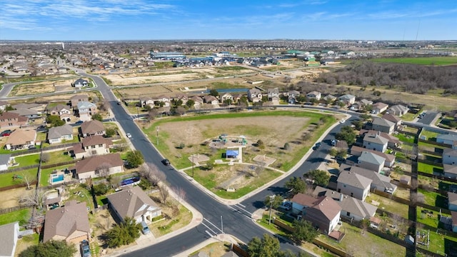 bird's eye view with a residential view