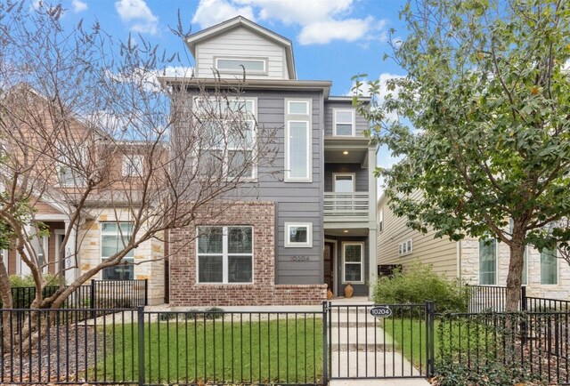 10204 Jacksboro Trl, Austin, TX 78717 - view of front of home featuring a gate and brick siding