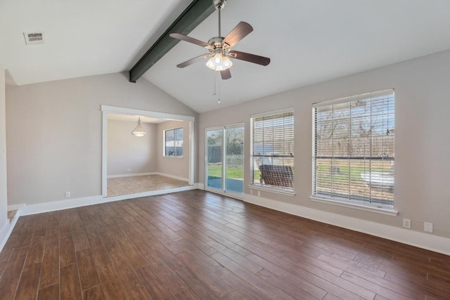 12810 Irongate Ave, Austin, TX 78727 - spare room with ceiling fan and wood finished floors