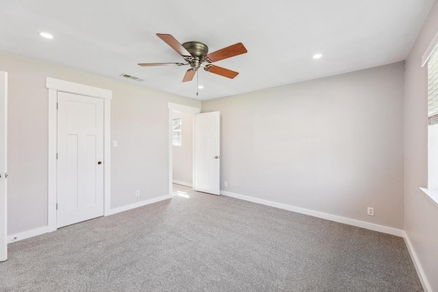 12810 Irongate Ave, Austin, TX 78727 - carpeted empty room featuring a ceiling fan and recessed lighting