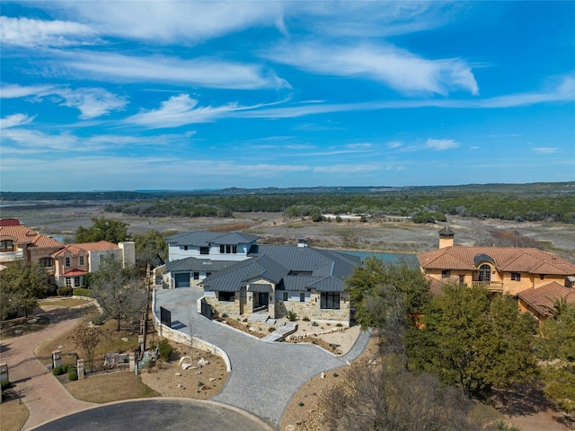 drone / aerial view featuring a residential view