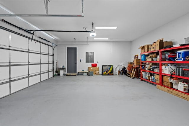 2923 Cliff Pt, Spicewood, TX 78669 - garage with electric panel and a garage door opener