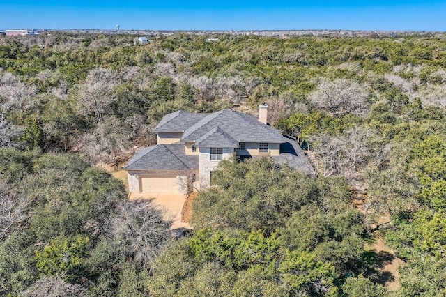 210 Amandas Way, Leander, TX 78641 - view from above of property featuring a heavily wooded area