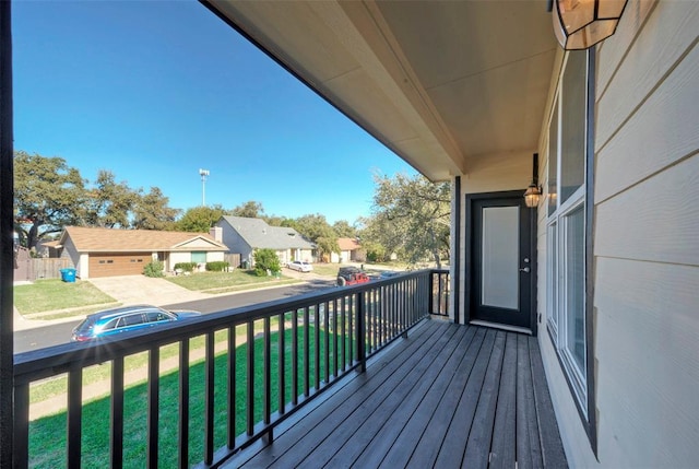 balcony with a residential view