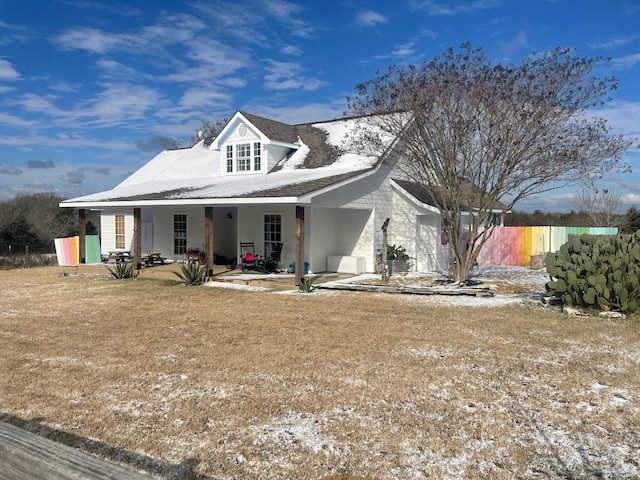 view of front of property with fence