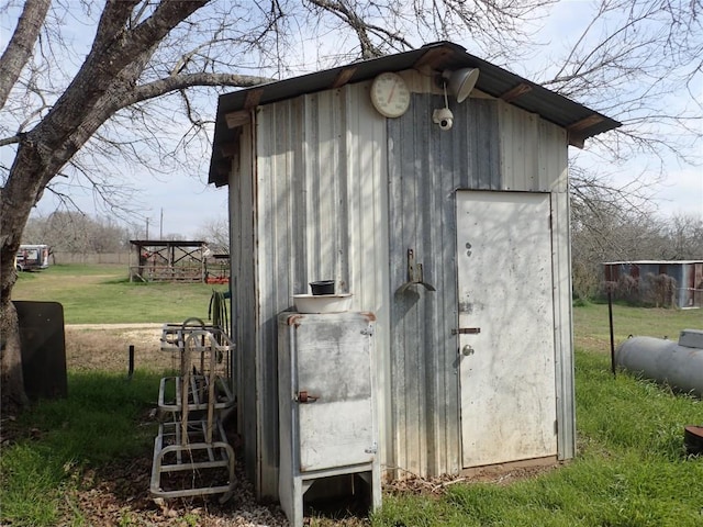 view of shed