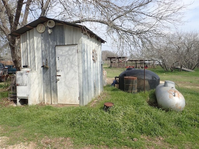 view of shed