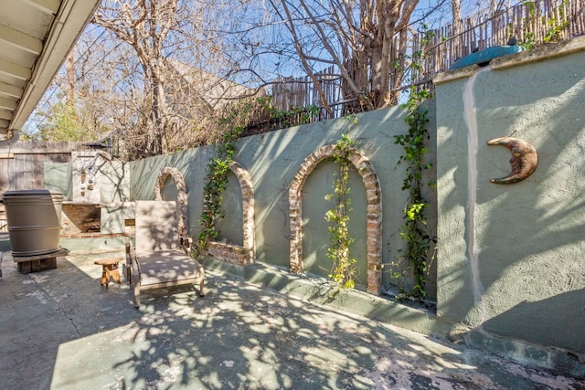 view of patio / terrace featuring a fenced backyard