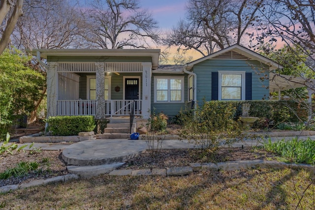 view of front of house with a porch