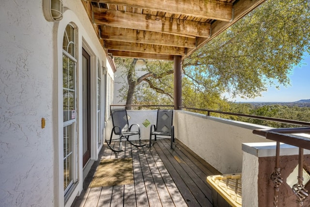 view of wooden terrace