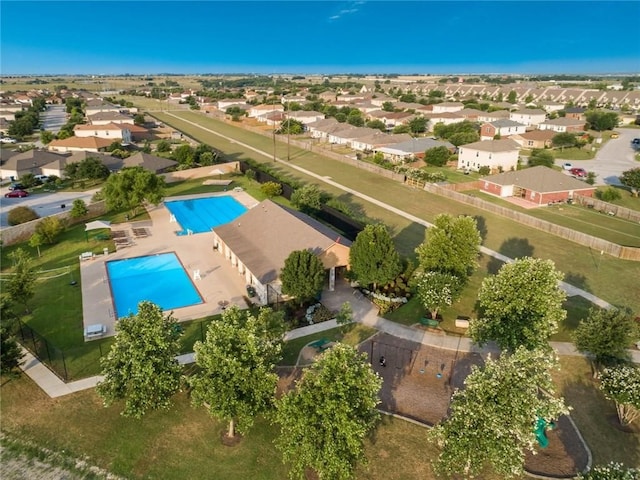 birds eye view of property featuring a residential view