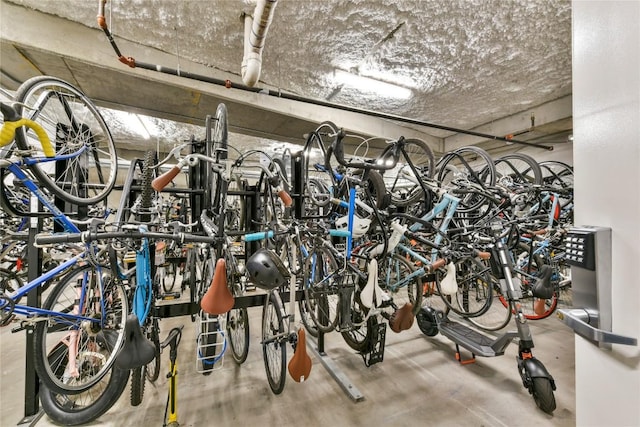 garage featuring bike storage