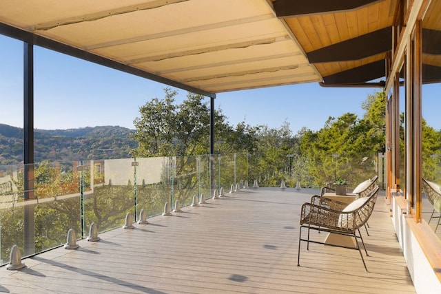 1400 Mount Larson Rd, Austin, TX 78746 - deck featuring a mountain view