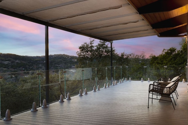 view of deck at dusk