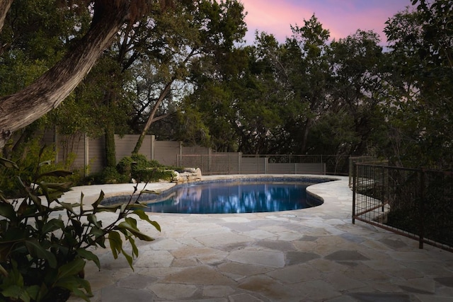 1400 Mount Larson Rd, Austin, TX 78746 - view of swimming pool with a fenced backyard and a patio