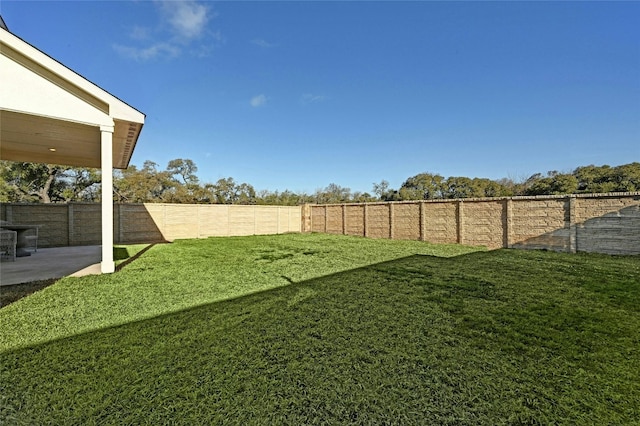 216 Iron Rail Rd, Dripping Springs, TX 78620 - fenced backyard featuring a patio