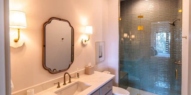 179 Lagrange Dr, Fredericksburg, TX 78624 - full bathroom featuring a shower stall and vanity