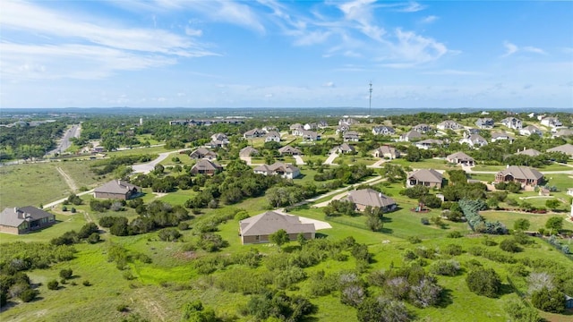 aerial view with a residential view