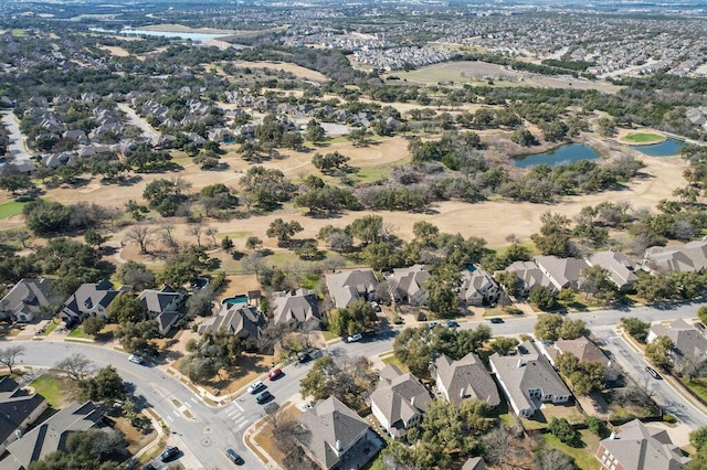 9512 Palmbrook Dr, Austin, TX 78717 - aerial overview of property's location featuring nearby suburban area and a nearby body of water