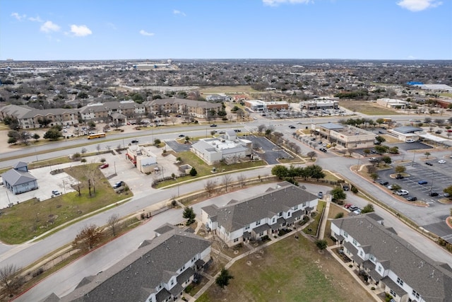 drone / aerial view with a residential view